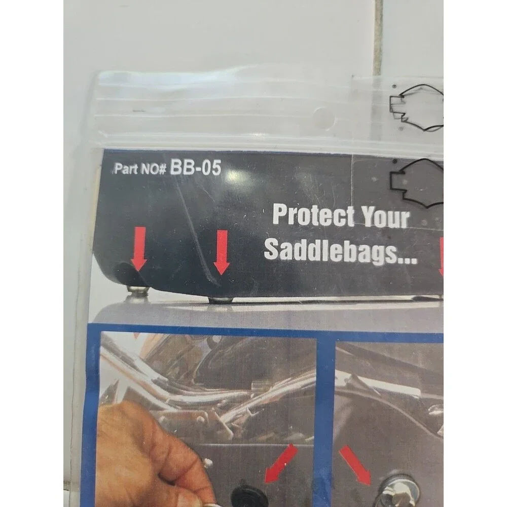 Rivco BB-05 Bagger Budz Saddlebag Bumpers &Pin Retainer Kit for HD Saddlebags